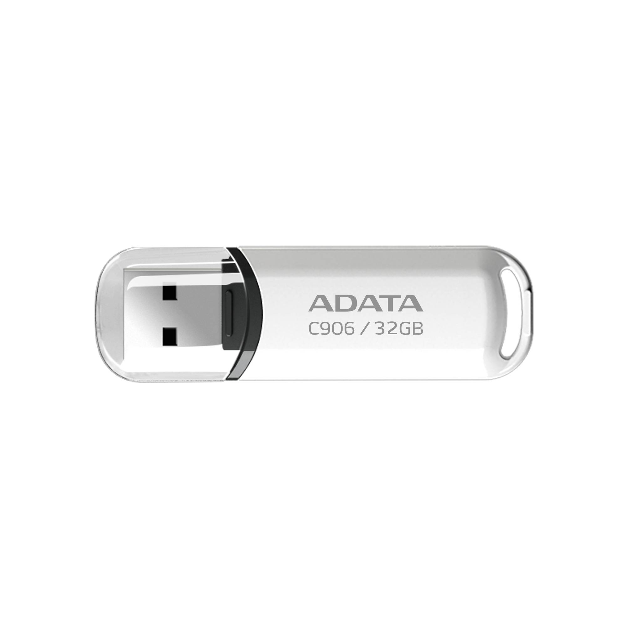 Memoria USB ADATA AC906-32G-RWH - Color blanco, 32 GB, USB Memoria USB ADATA AC906-32G-RWH - Color blanco, 32 GB, USB